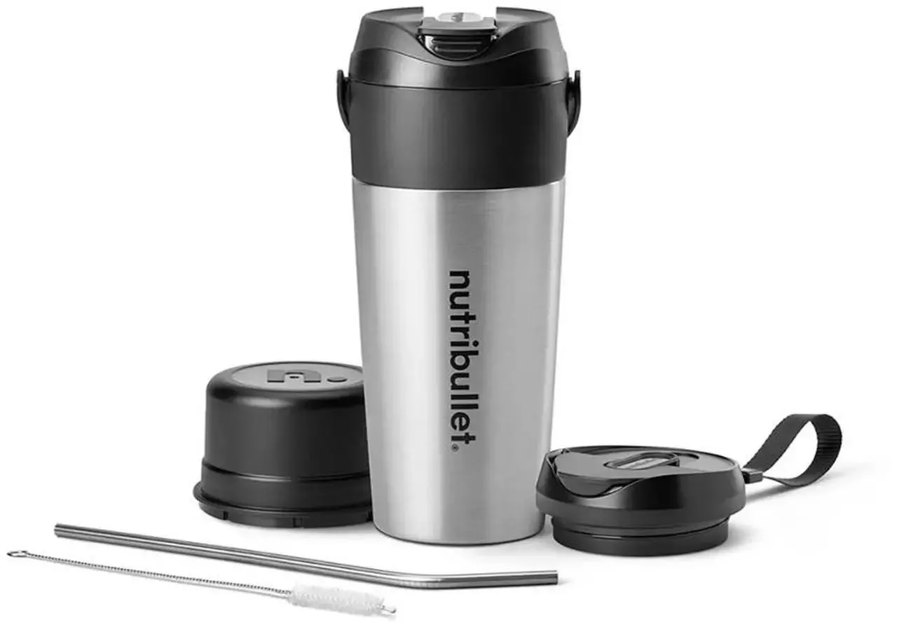 NutriBullet NBPB50350SS Stainless Steel 20 oz Jar Size Flip Portable Blender