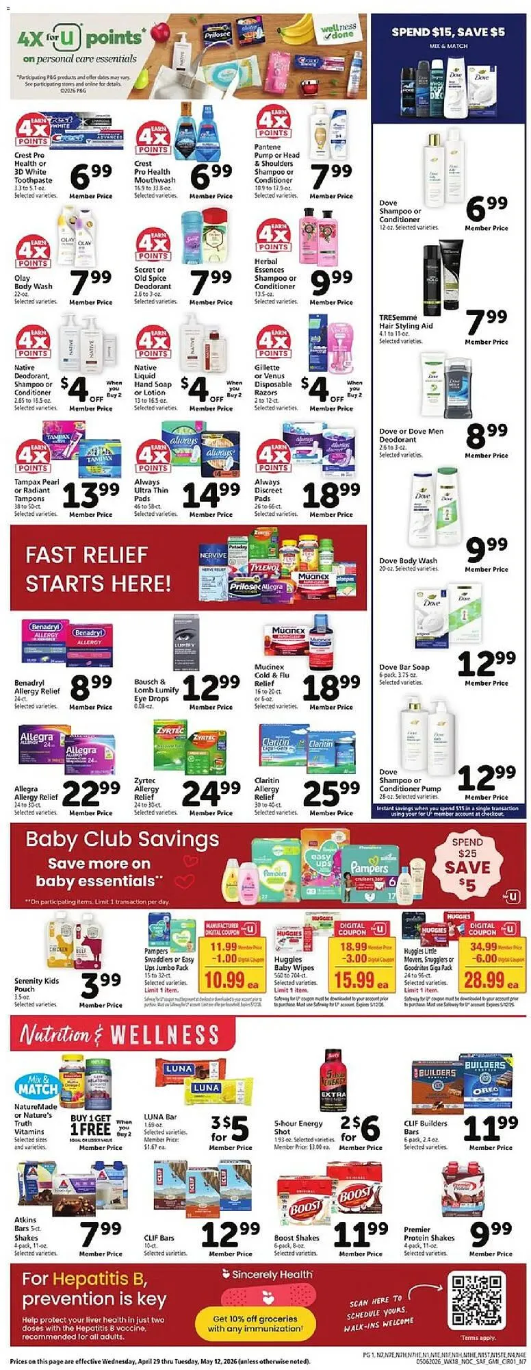 Weekly promotion Safeway weekly ad spanning from May 6 to May 13 2026 - Page 10 for Catalogue 365