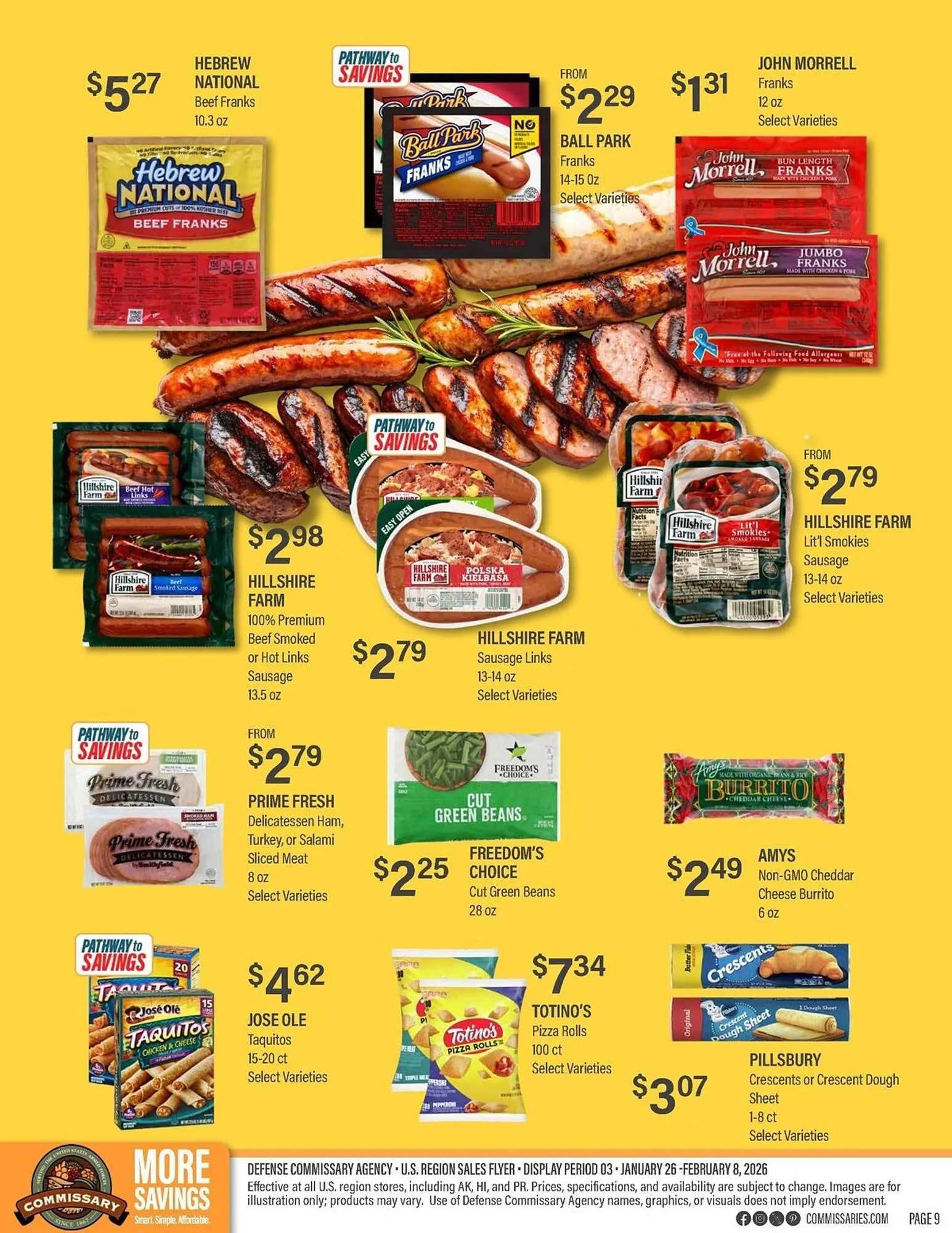Weekly promotion Commissary weekly ad spanning from January 26 to February 8 2026 - Page 9 for Catalogue 365