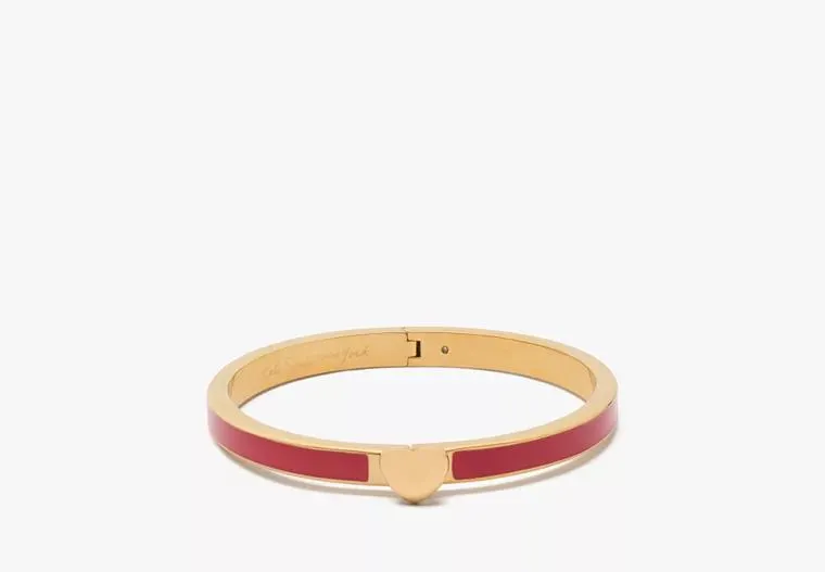Heart You Enamel Hinged Bangle