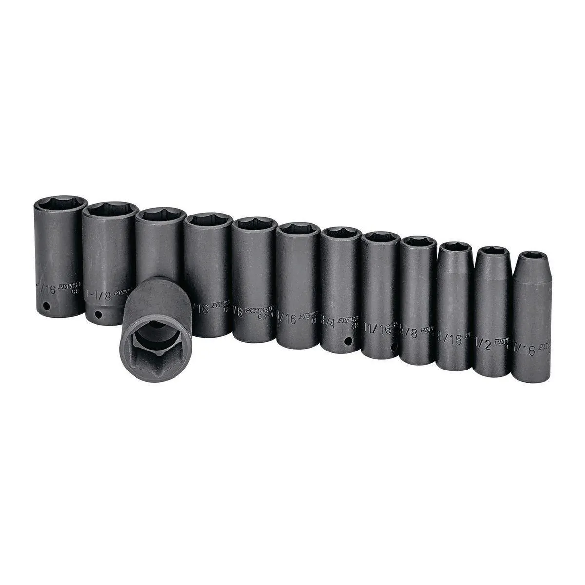 1/2 in. Drive SAE Impact Deep Socket Set, 13 Piece