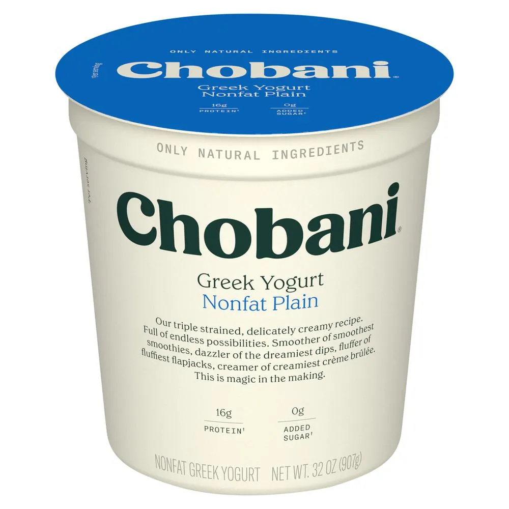 Chobani Yogurt, Non-Fat, Greek, Plain