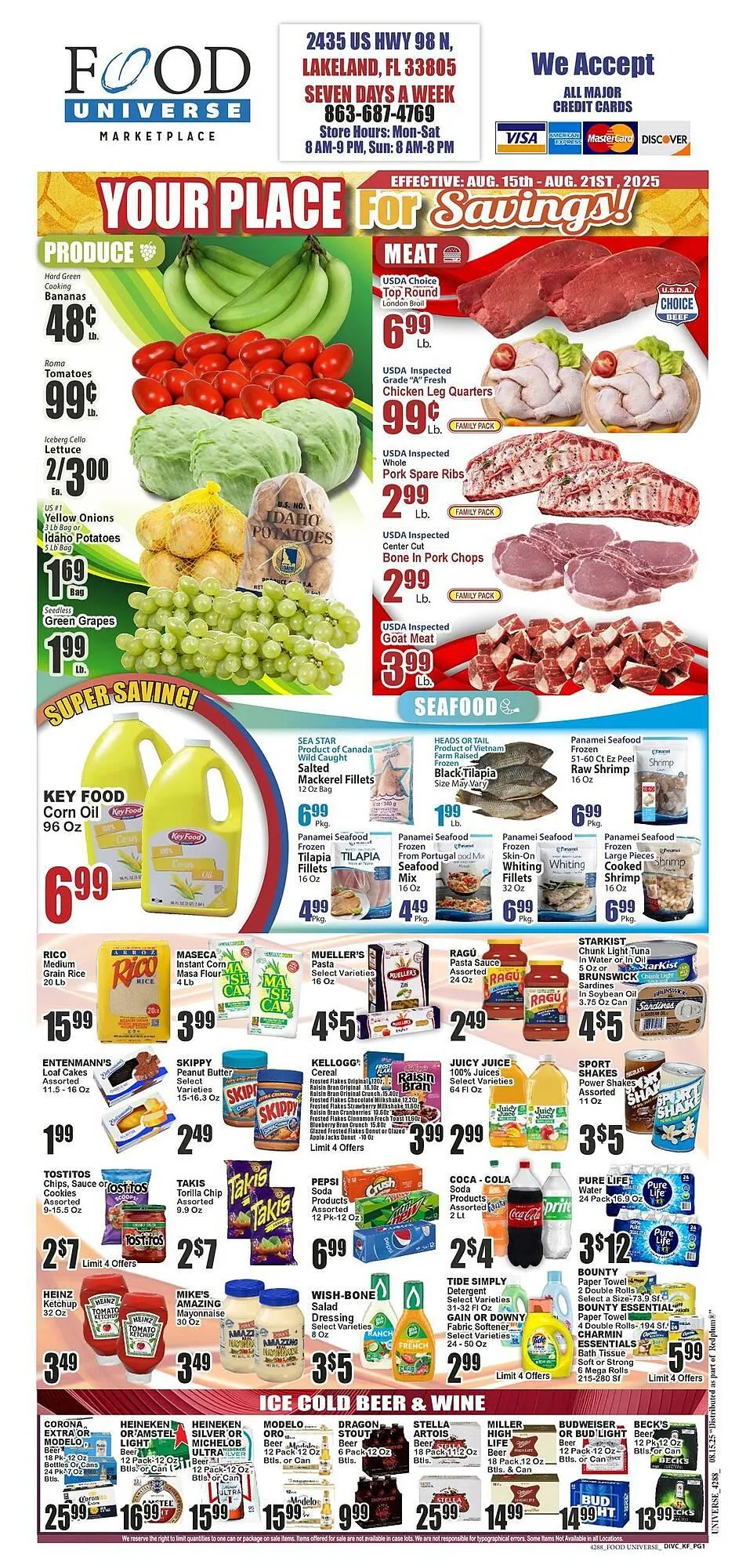 Weekly ad Food Universe Weekly Ad from August 15 to August 21 2025 - Page 1