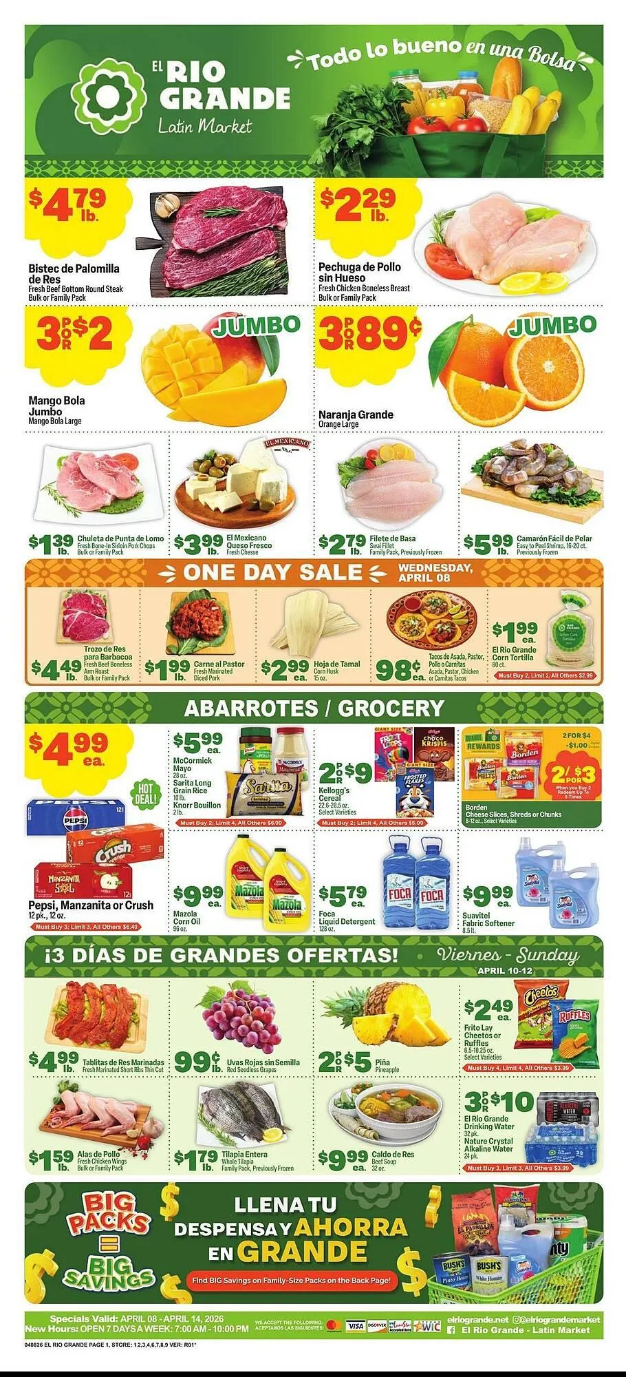 Weekly ad El Rio Grande weekly ad from April 8 to April 14 2026 - Page 1
