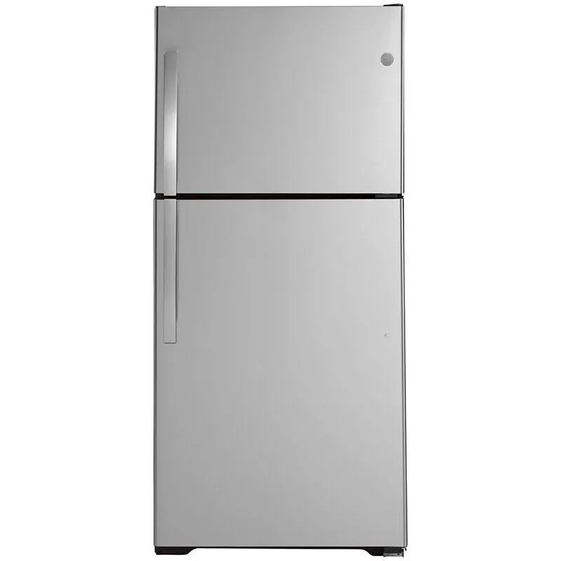 GE 33 in. 21.9 cu. ft. Garage Ready Top Freezer Refrigerator - Fingerprint Resistant Stainless