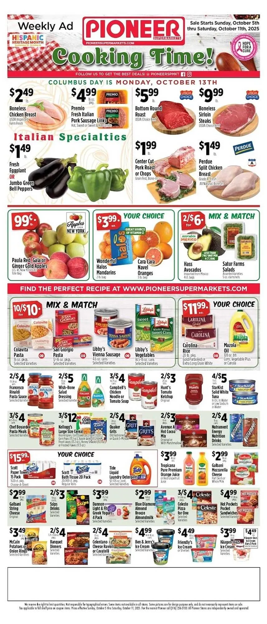 Weekly ad Pioneer Supermarkets weekly ad from October 5 to October 13 2025 - Page 1