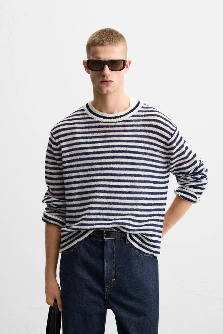 STRIPED JACQUARD SWEATER