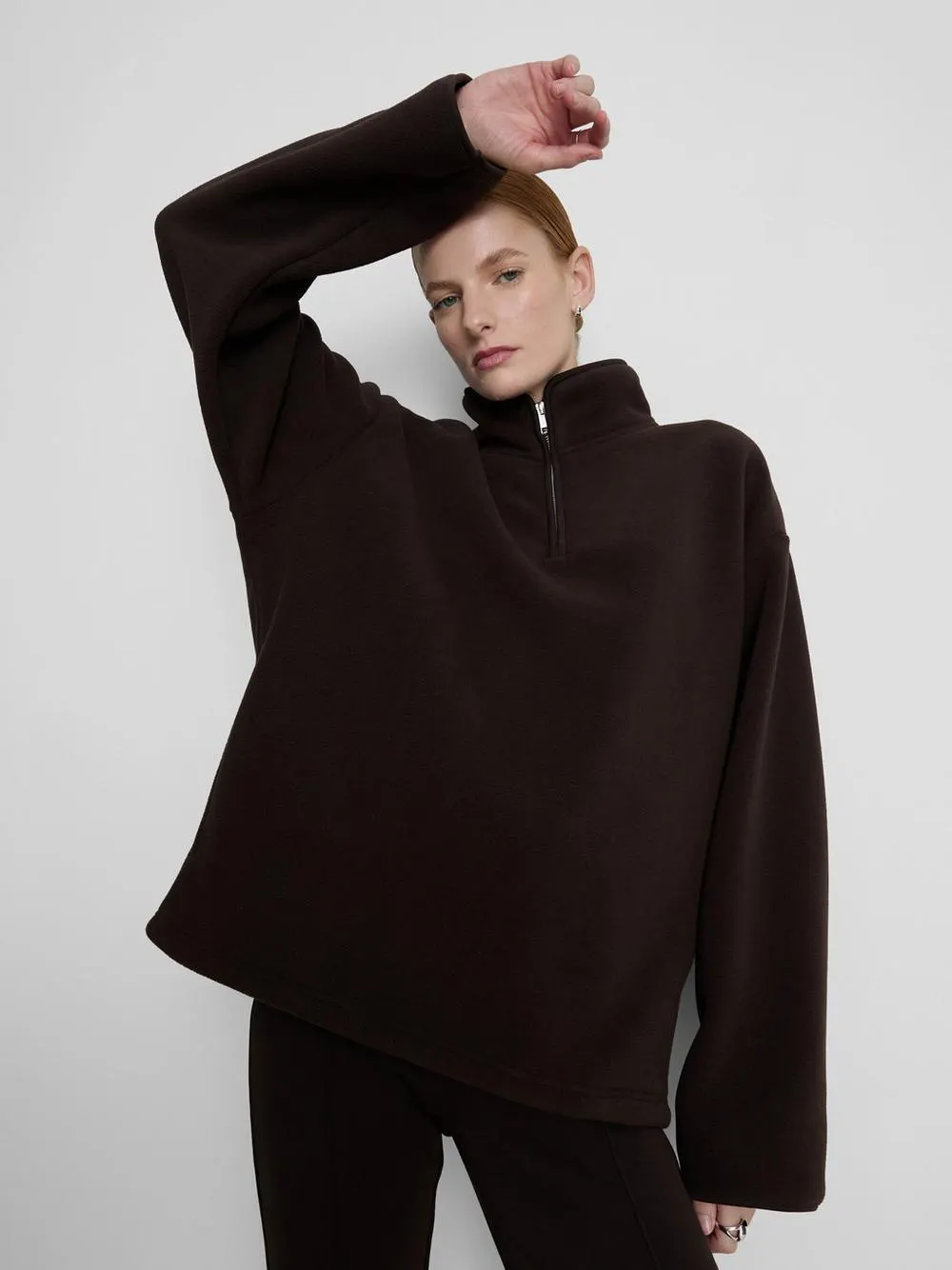 Paula Echevarría Fleece Lined Half Zip Jumper