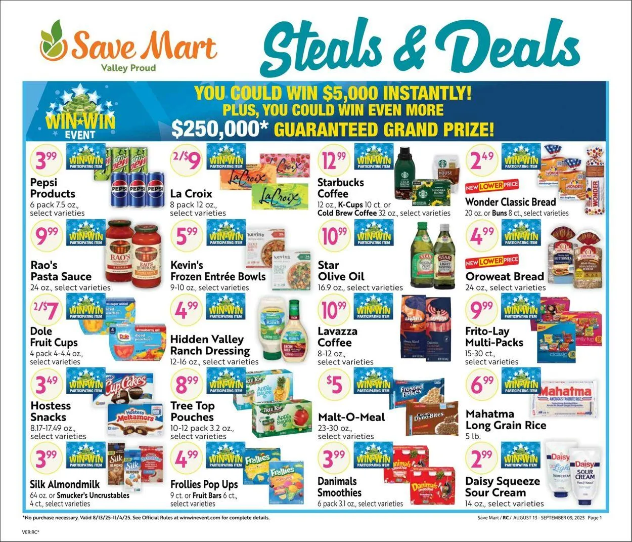 Weekly ad Save Mart Current weekly ad from August 13 to September 9 2025 - Page 1