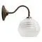 French White Clichy Glass and Brass Wall Lamp