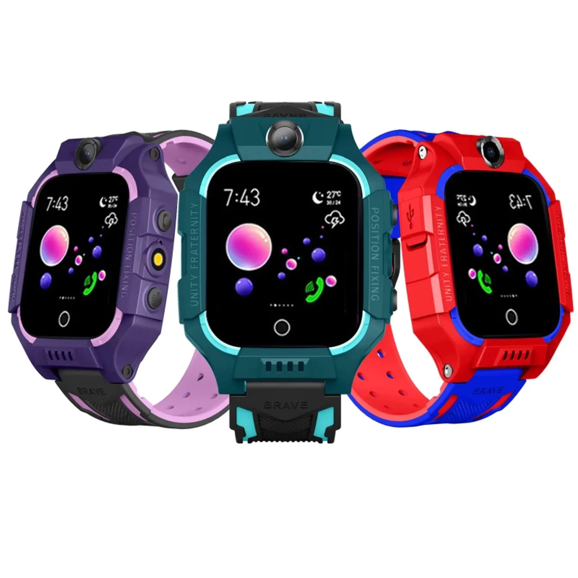 Reloj inteligente para niños LBS, seguimiento de ubicación, cámara, teléfono, chat, juegos, SOS, pantalla táctil Reloj para niños y niñas