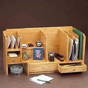 Woodcraft Project Paper Plan To Build Fits-All Desktop Organizer - Material Not Included