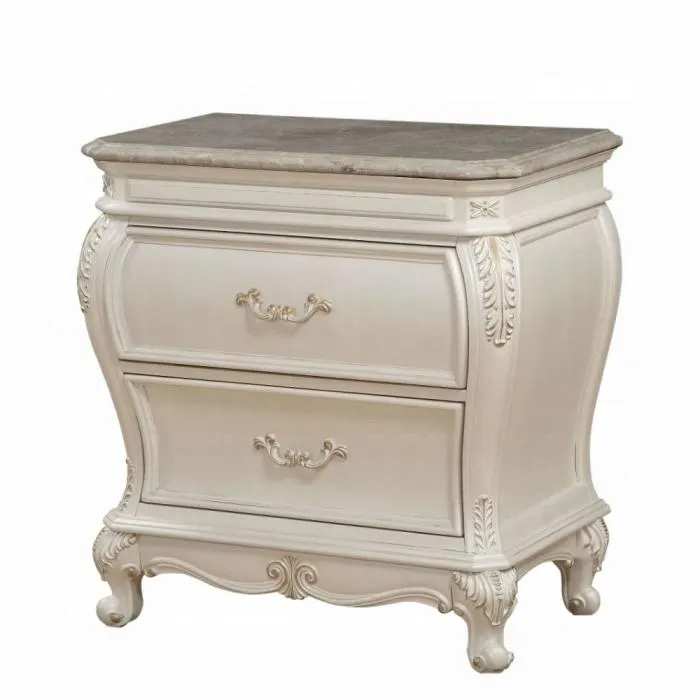 Chantelle Nightstand W/Marble Top