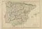 Vintage Geographic Map of Spain and Portugal, 1859