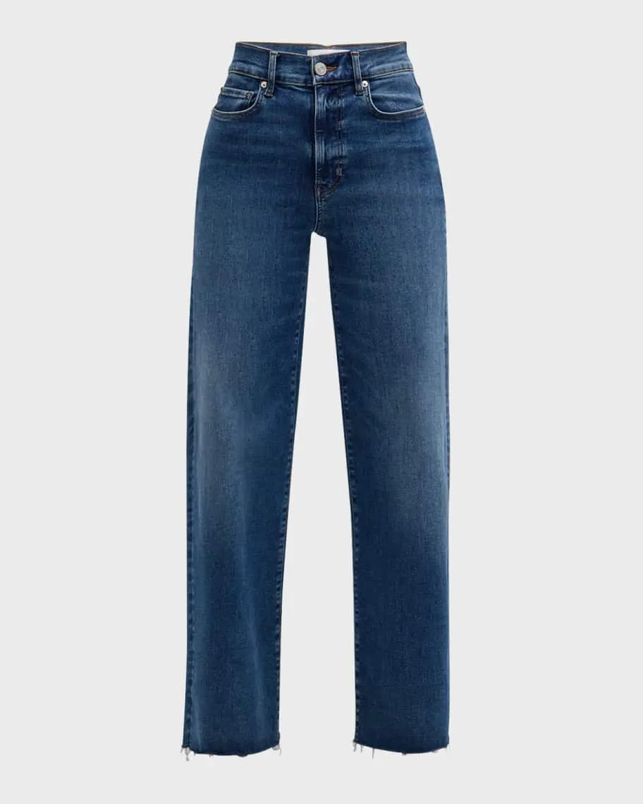 Le Slim Palazzo Raw Fray Jeans