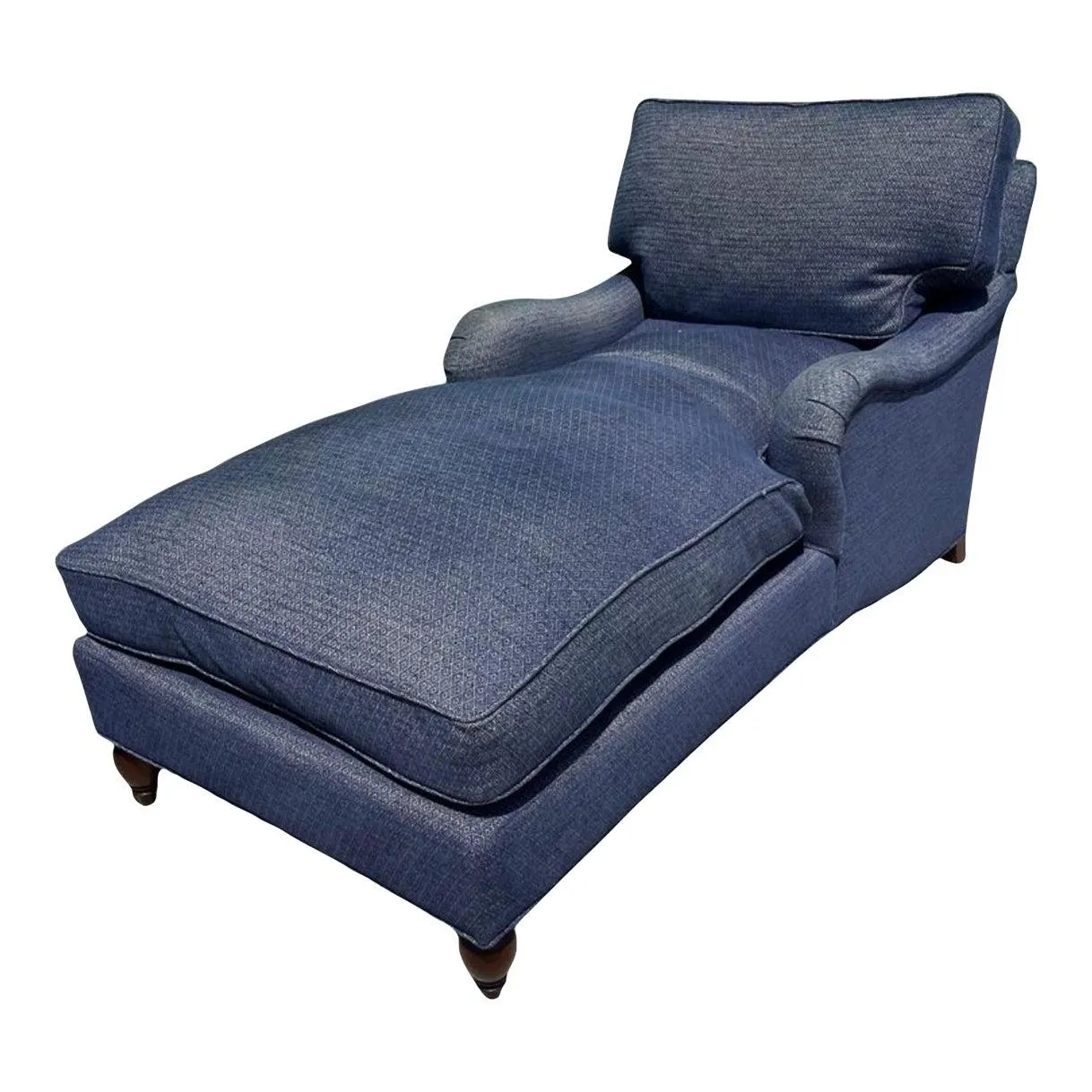 Roll Arm Chaise Lounge Daybed, Handmade in America by Lee Jofa