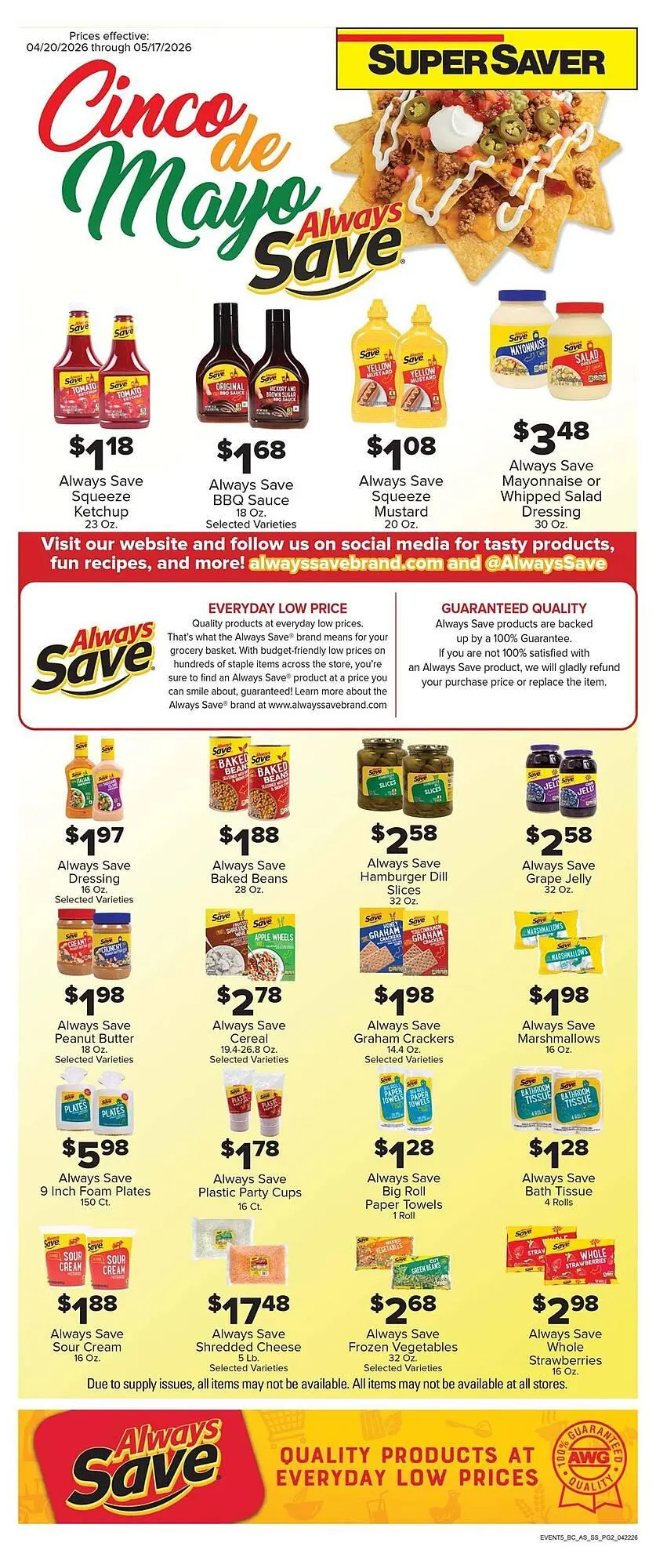 Weekly ad Super Saver weekly ad from April 20 to May 17 2026 - Page 2