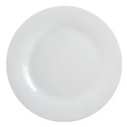Ultra by Gibson Home Classic Round 10" White Opal Glass Dinner Plate