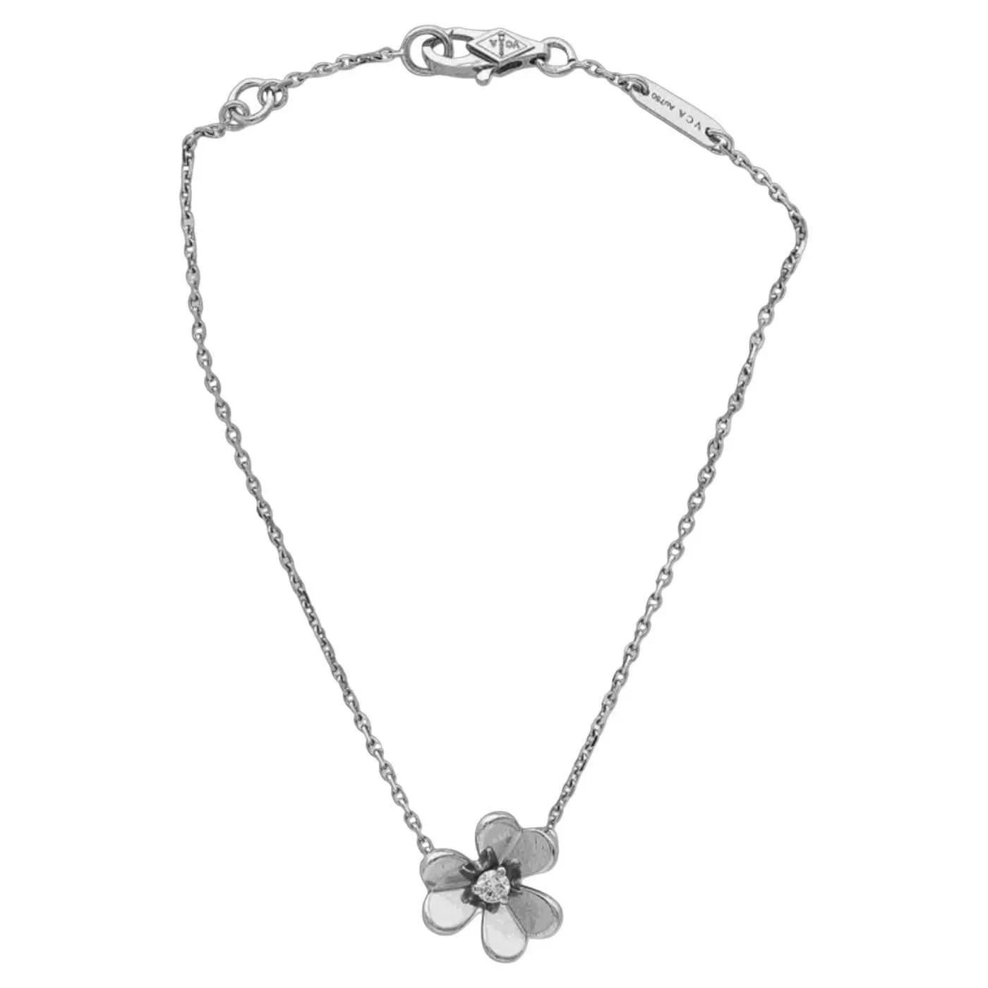 Van Cleef & Arpels Frivole 18K White Gold Diamond Bracelet VCA Serial Number