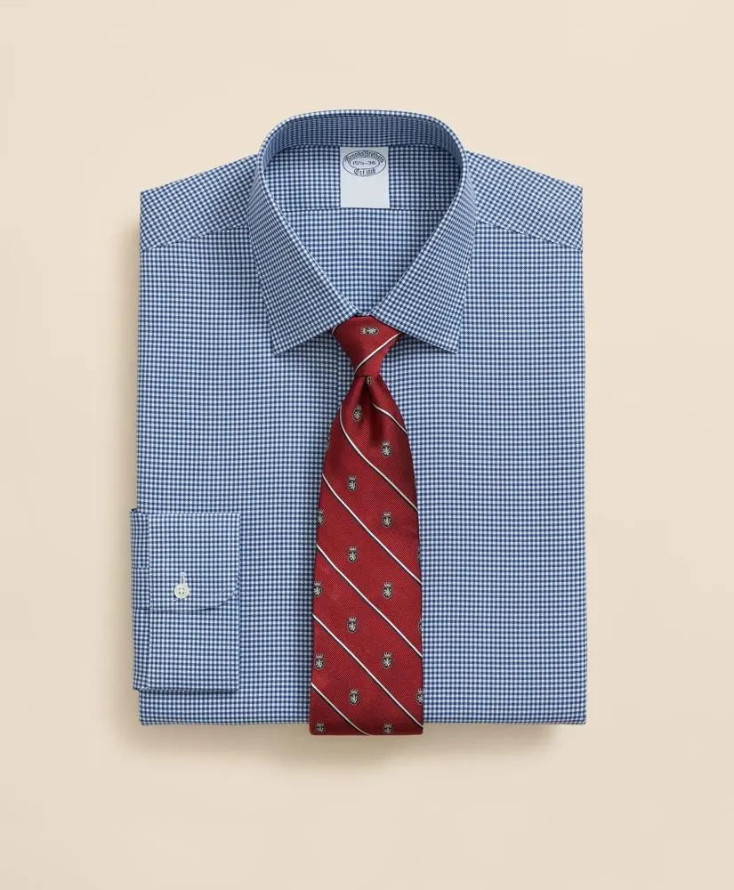 Brooks Brothers Explorer Collection Non-Iron Twill Ainsley Collar Gingham, Dress Shirt