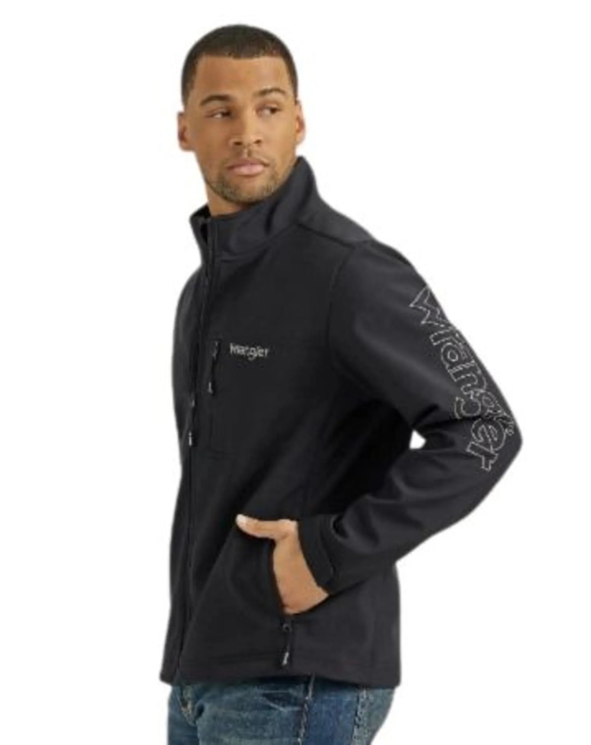 Wrangler Mens Blackout Logo Trail Jacket