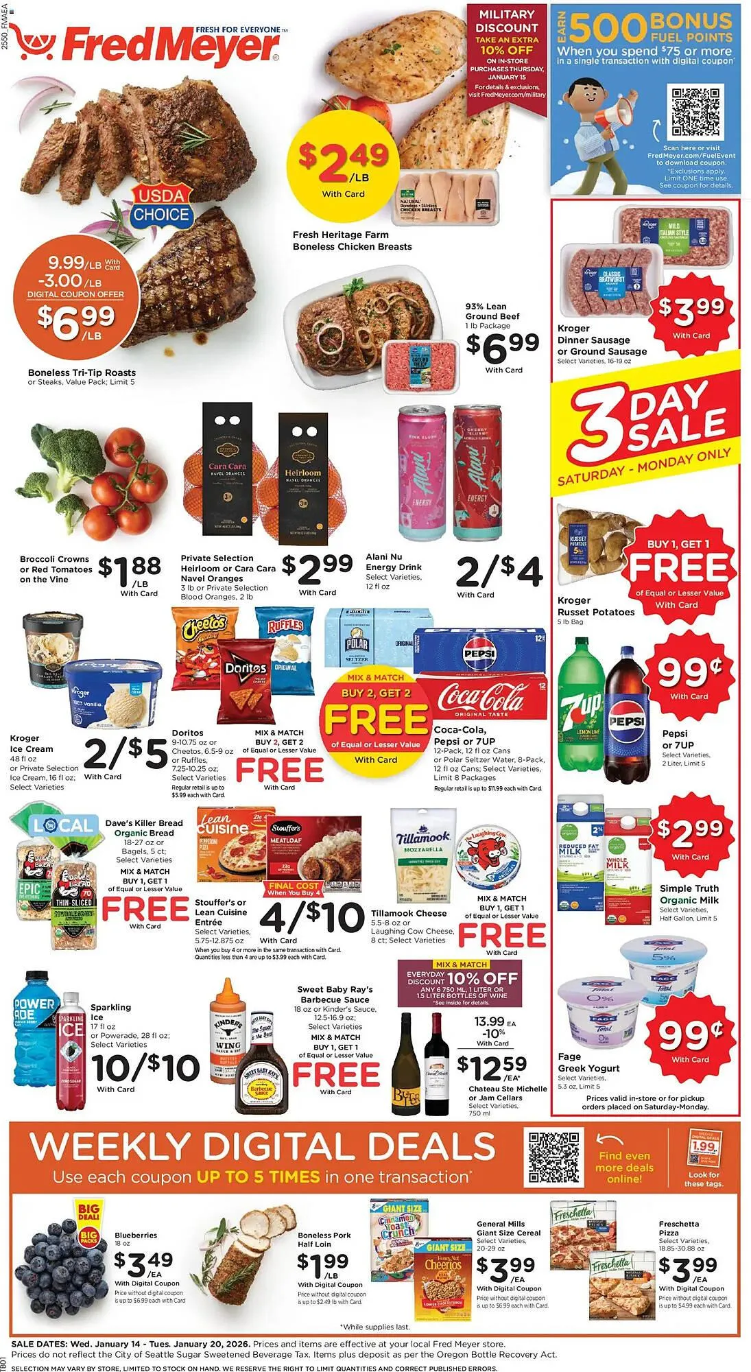 Weekly ad Fred Meyer weekly ad from January 14 to January 20 2026 - Page 1