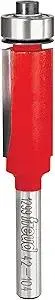 Freud Bearing Flush Trim Bit - Ideal for Trimming Laminates & Pattern Routing - 1/2" Diameter, 1/4" Shank, 24,000 Max RPM - 42-104
