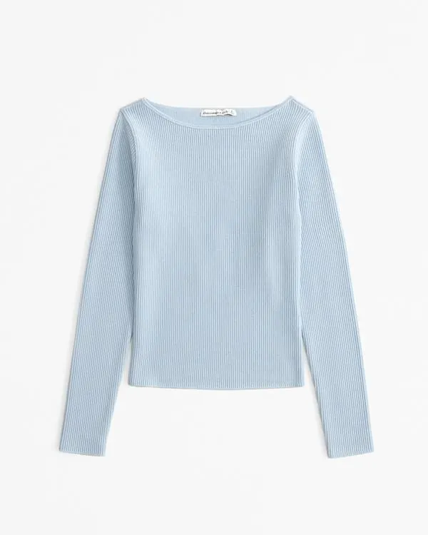 Long-Sleeve Ottoman Slash Top