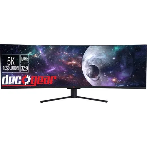 Deco Gear 49 inch Curved Ultrawide 5K Monitor - 120Hz; 101% NTSC; 100% sRGB - Open Box