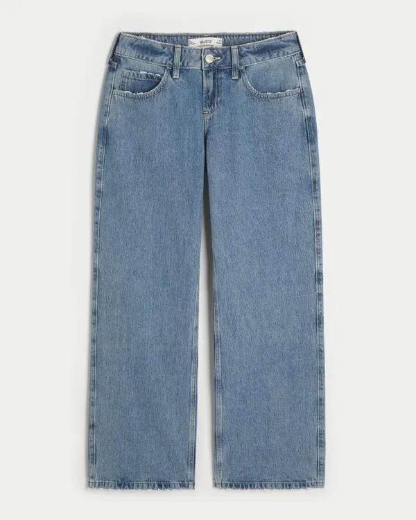 Curvy Low-Rise Medium Wash Baggy Jeans