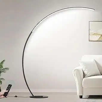 Dimmable LED Lamps for Living Room with 3 Color Temperatures, Ultra Bright 2000LM Arc Floor Lamps, Modern Standing Tall Lamp with Remote Control Reading Floor Lamp for Bedroom Office Classroom