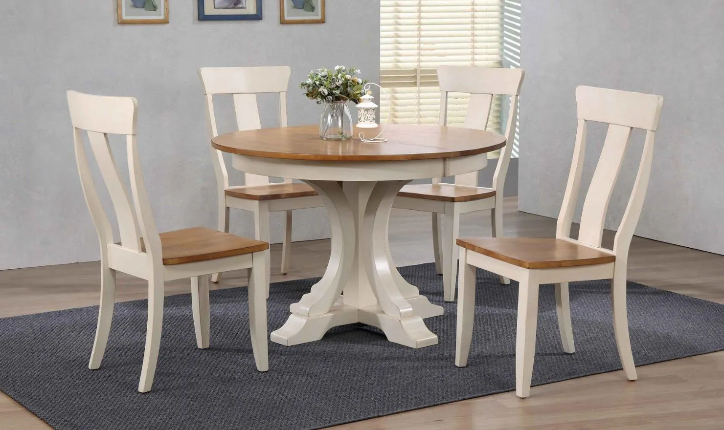 Iconic Furniture Deco Antiqued Caramel Biscotti 5-Piece Dining Set