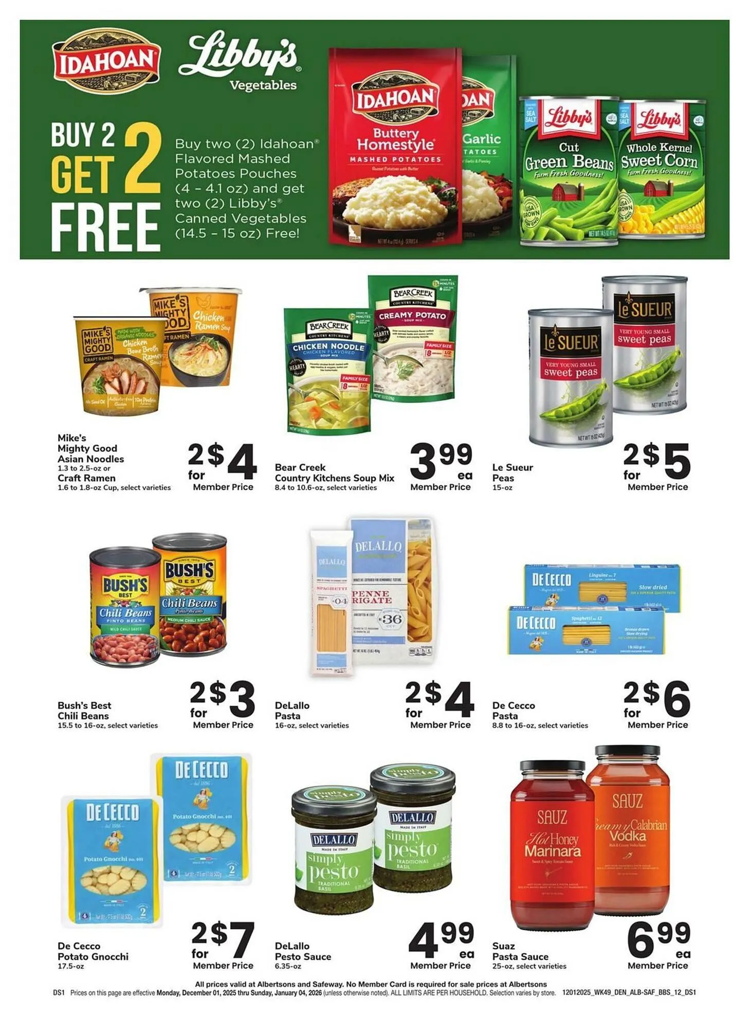 Weekly promotion Albertsons weekly ad spanning from December 1 to January 4 2026 - Page 12 for Catalogue 365