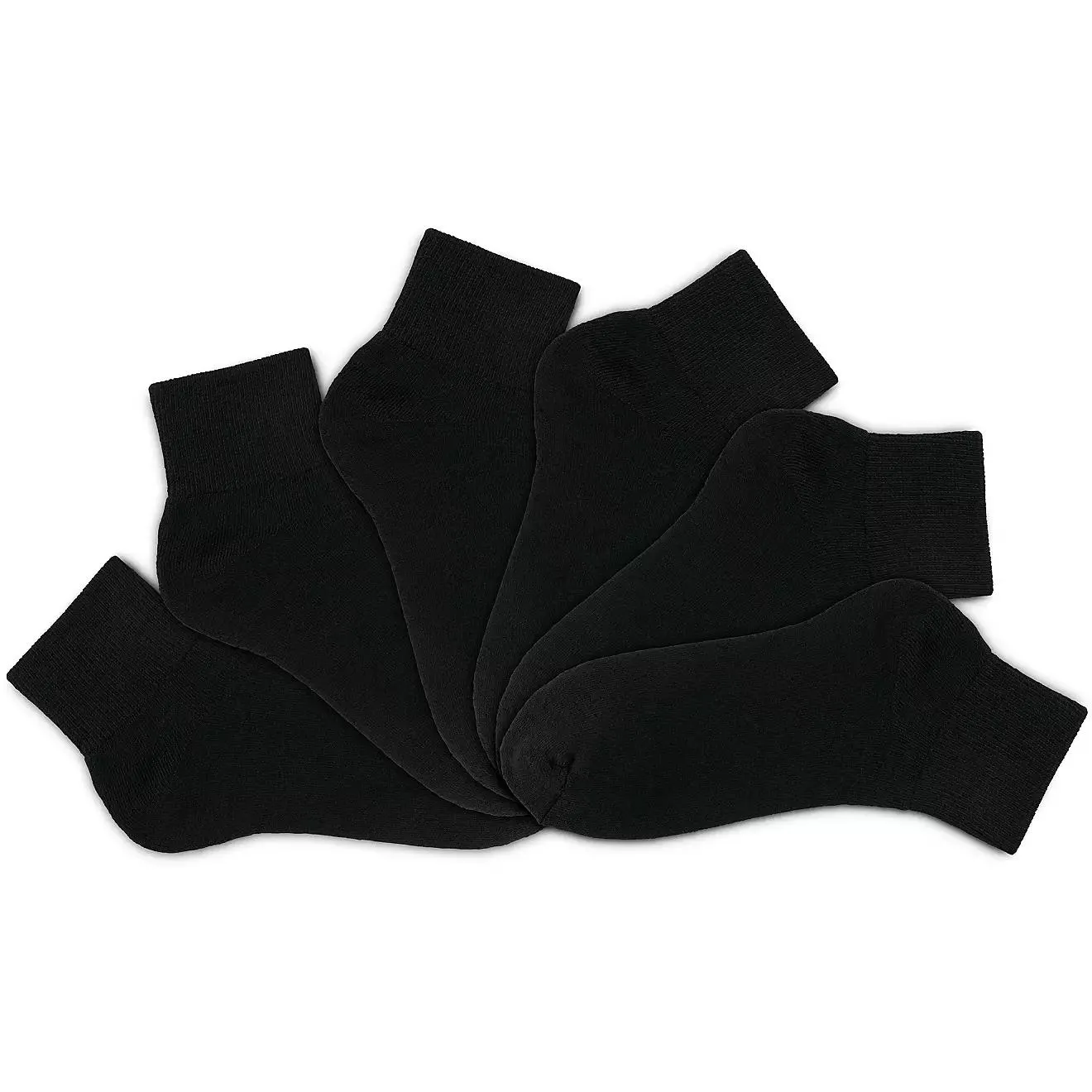 BCG Adults' Basic Quarter Socks 6 Pack