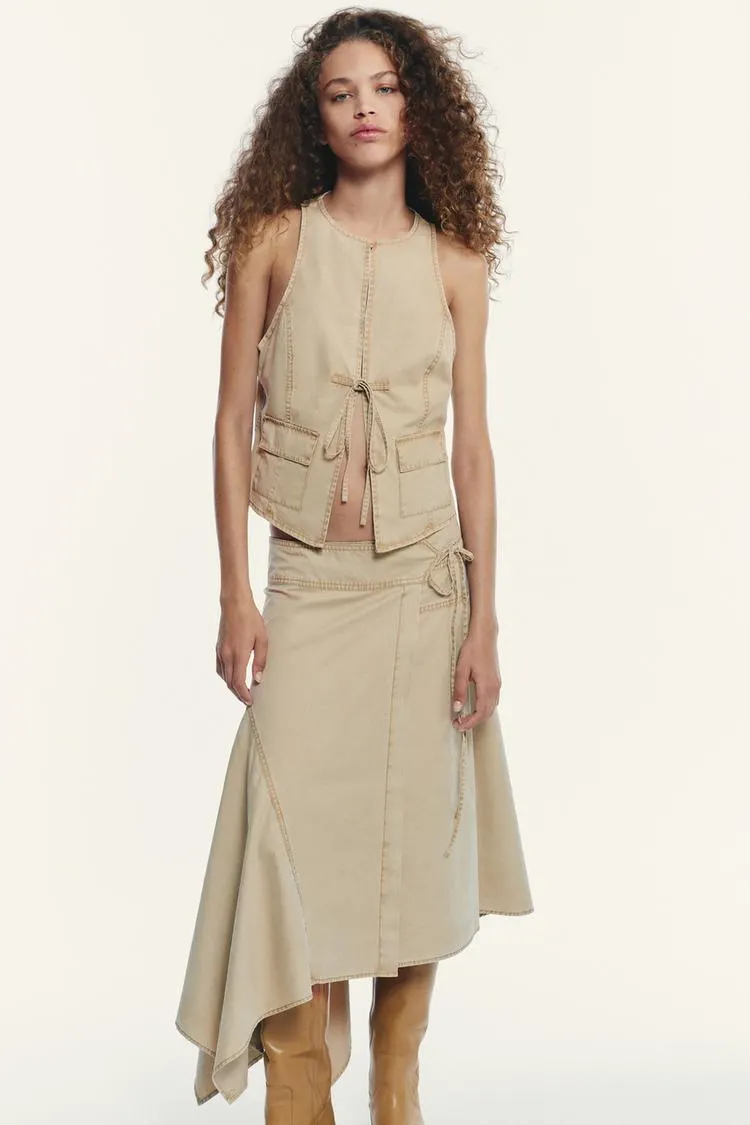 ASYMMETRIC WRAP SKIRT