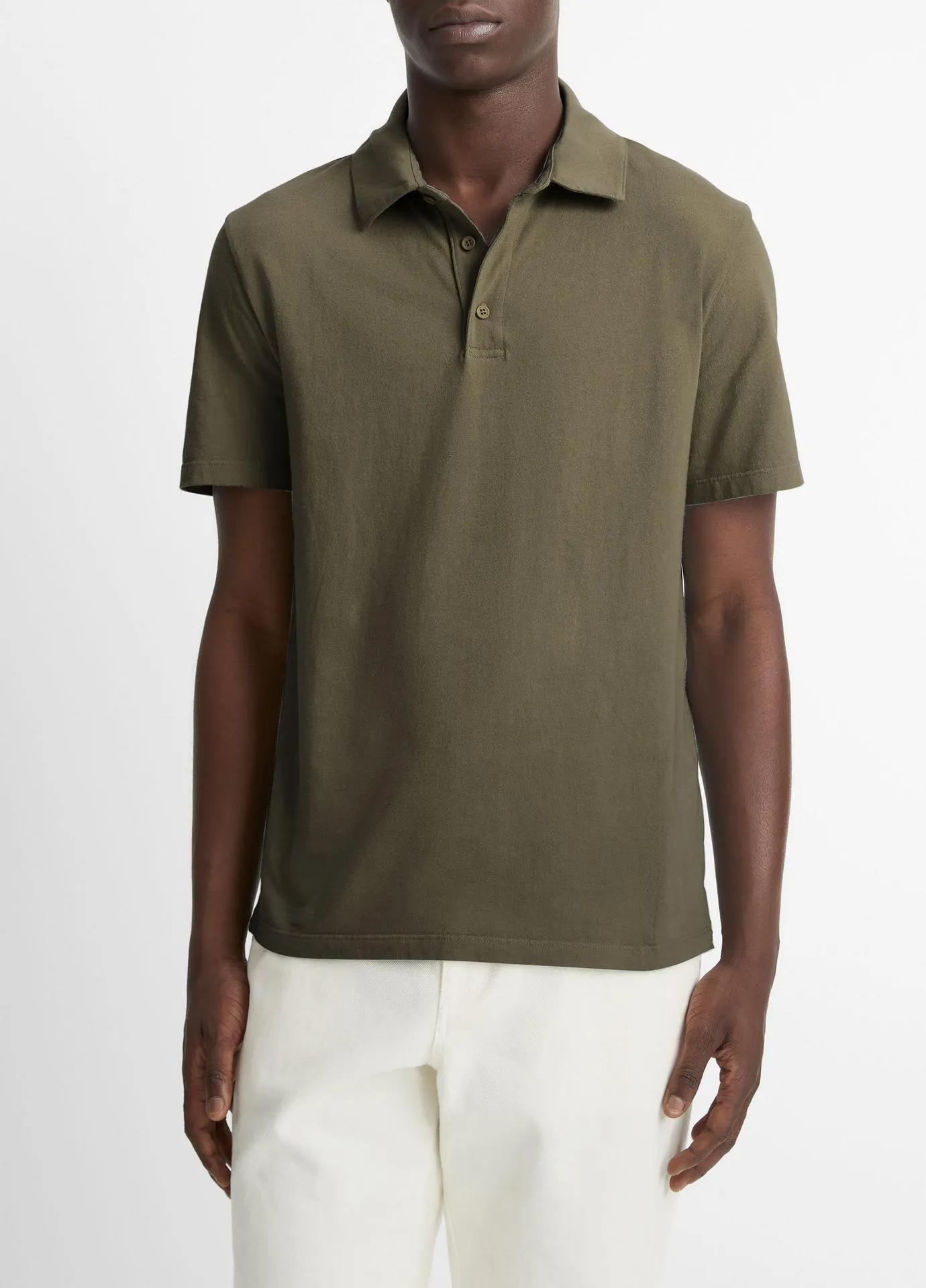Garment Dye Cotton Polo Shirt