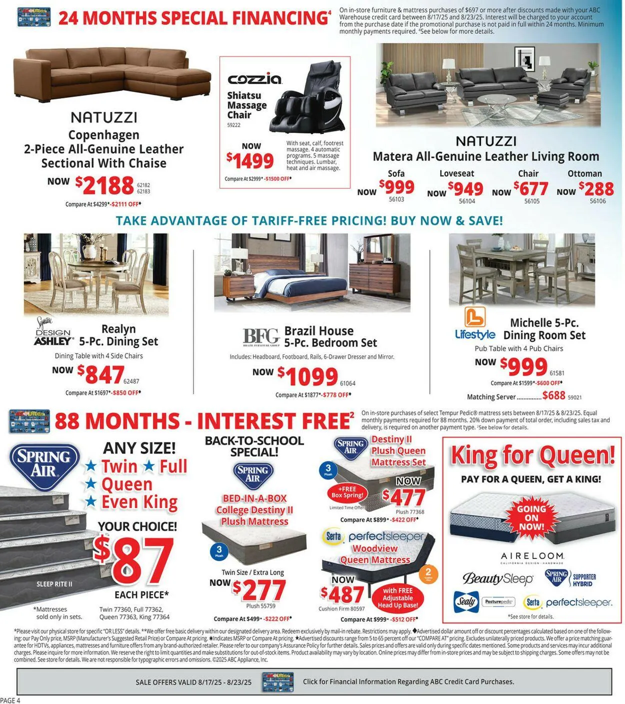 Weekly ad ABC Warehouse Current weekly ad from August 17 to August 23 2025 - Page 4