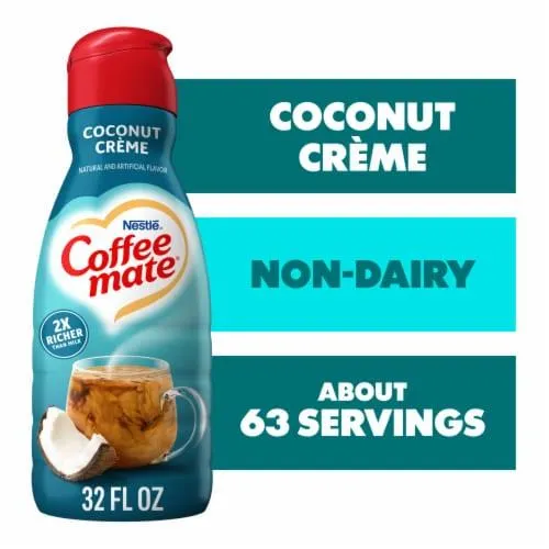 Coffee Mate Coconut Crème Flavored Coffee Creamer Non-Dairy Gluten-Free