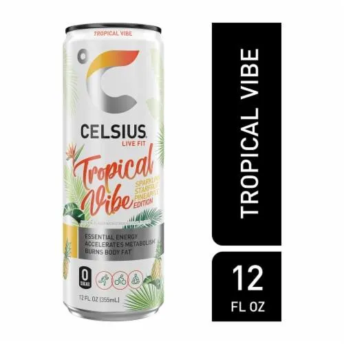 CELSIUS® Sparkling Tropical Vibe Energy Drink Can