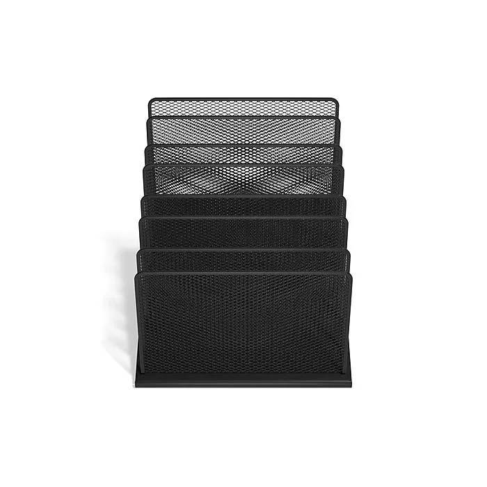TRU RED™ 7-Compartment Metal Mesh File Organizer,