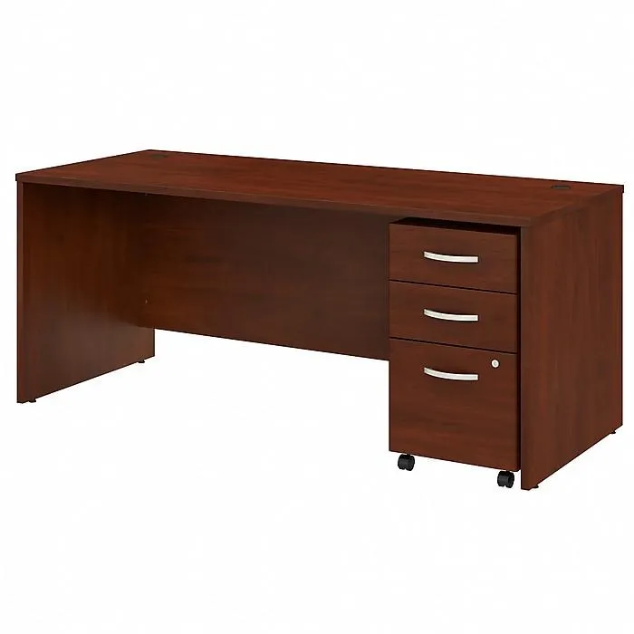 Bush Business Furniture Studio C 72"W Office Desk with Mobile File Cabinet,