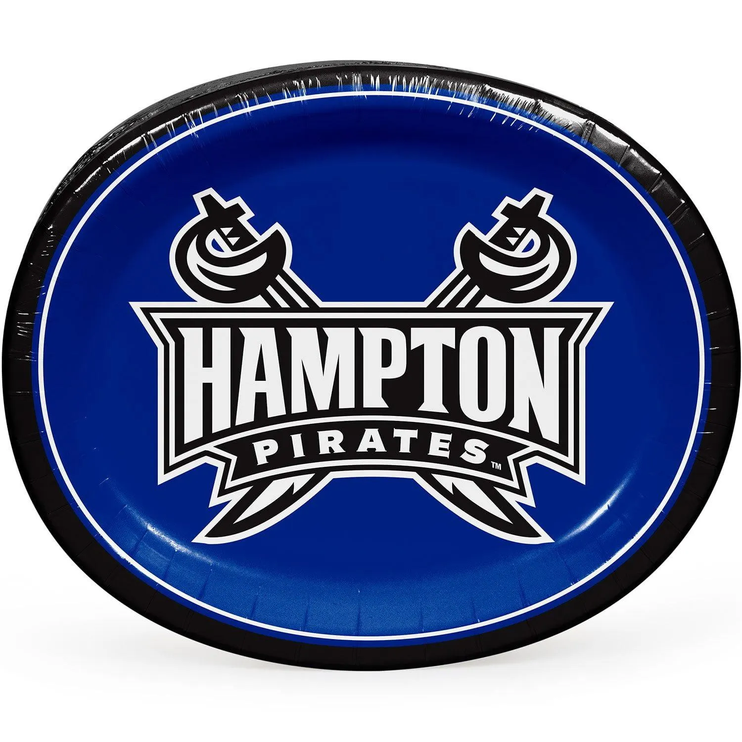 Hampton University NCAA HBCU Oval Paper Plates, 50 ct.