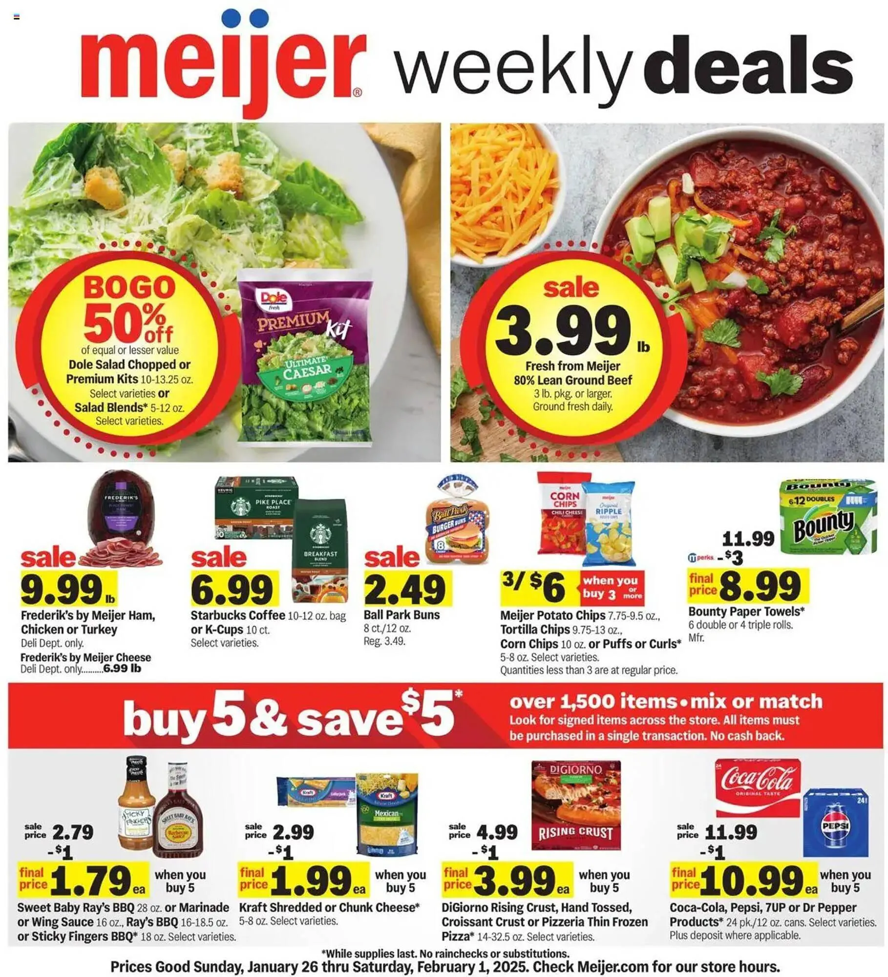 Weekly ad Meijer Weekly Ad from January 26 to February 1 2025 - Page 1