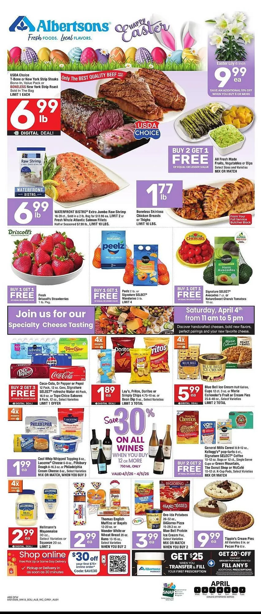 Weekly promotion Albertsons weekly ad spanning from April 1 to April 7 2026 - Page 1 for Catalogue 365