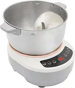 5L Electric Dogh Mker, 304 Stainless Commecial Home Dogh Kneading Machine with Ferment Function for Pizza,Bread, Toast, Noodlle, and Dumplings (Silver)