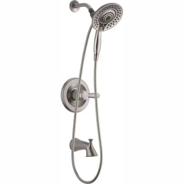Lahara In2ition Rough Included Single-Handle 5-Spray Tub and Shower Faucet 1.75 GPM in Brushed Nickel Valve Included