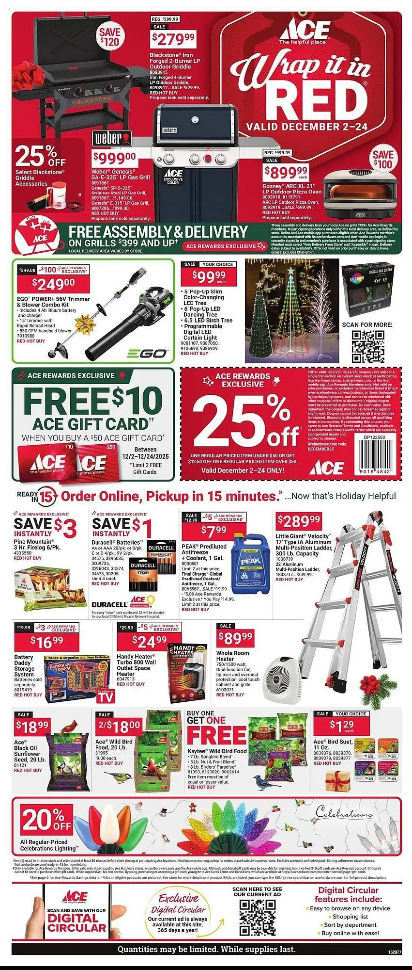 Weekly ad Ace Hardware flyer from December 2 to December 24 2025 - Page 1