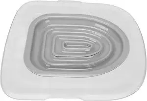Ejoyous Cat Toilet Training Kit, Reusable Cat Toilet Trainer for Pet Cleaning, Universal Potty Training Toilet System Train Cat to Use Toilet (White Tray, 1 Gray Inner Support)