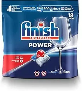 Finish Power - 18ct - Dishwasher Detergent - Powerball - Dishwashing Tablets - Dish Tabs