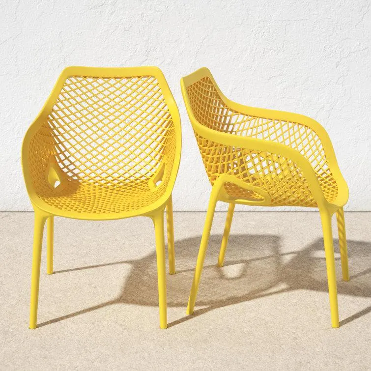 Farrah Outdoor Stacking Dining Armchair (Set of 2)